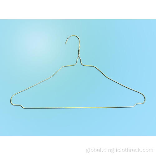 Bulk Custom Laundry Clothes Hanger Durable Gold Dip Paint/Poweder Drop Bar Hanger Manufactory